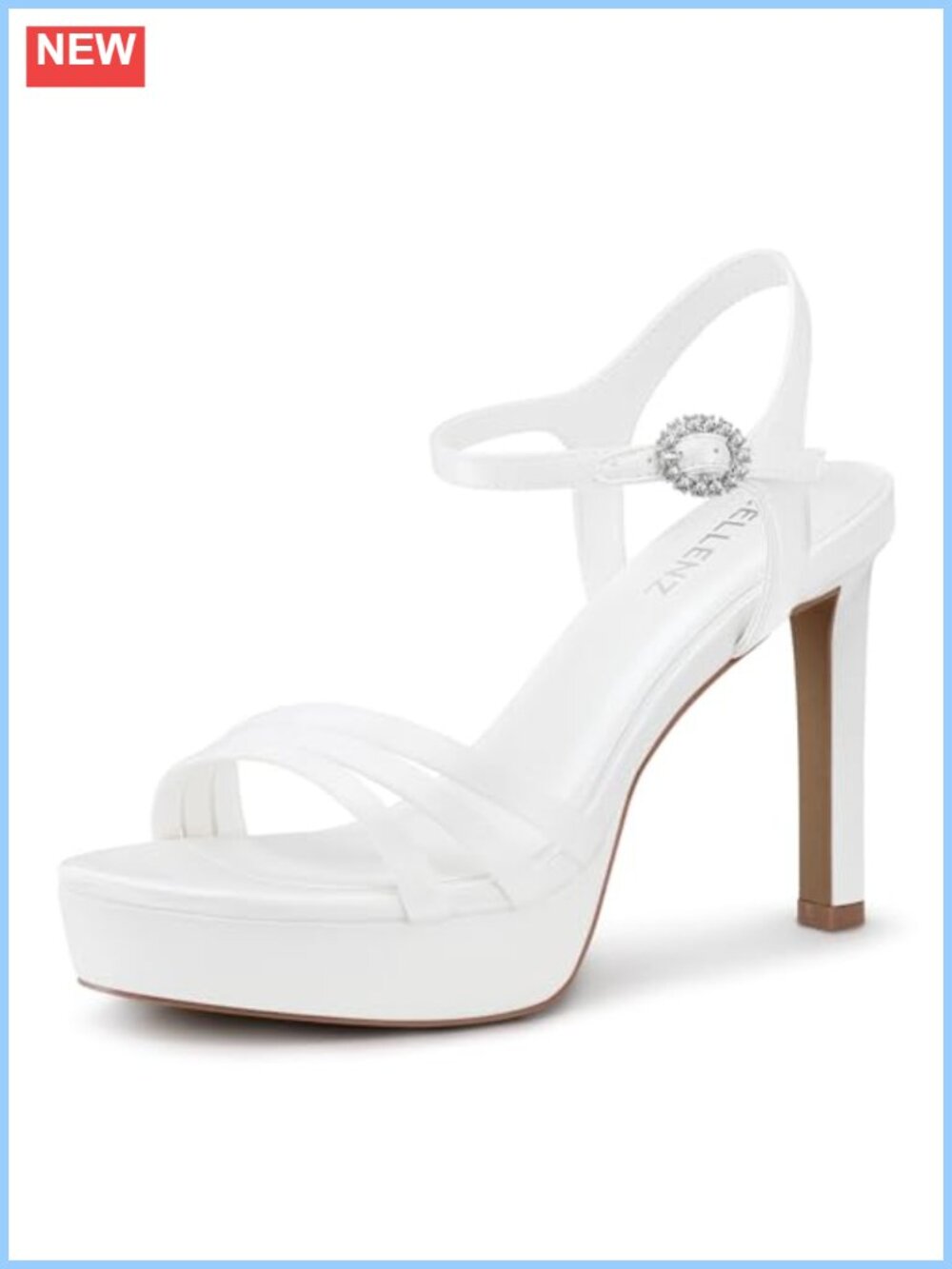 Satin Strappy Platform Heels 4.3 inch Stiletto Ankle Strap Sandals